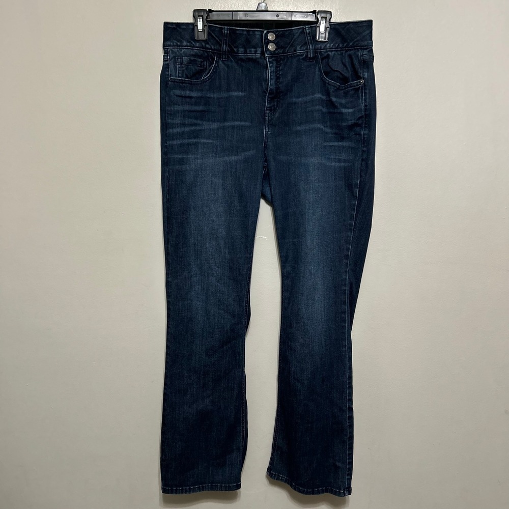 Venezia Lane Bryant Bootcut Jeans 16R Dark Wash Blue Curvy Stretch Classic Comfy